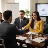 sarena with a client